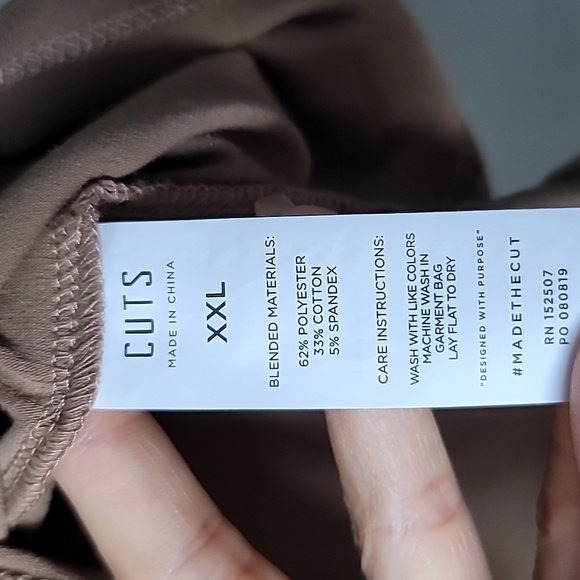 NWT* Cuts Clothing Henley Split-Hem, Size XXLarge, Color Saddle - Picture 9 of 13